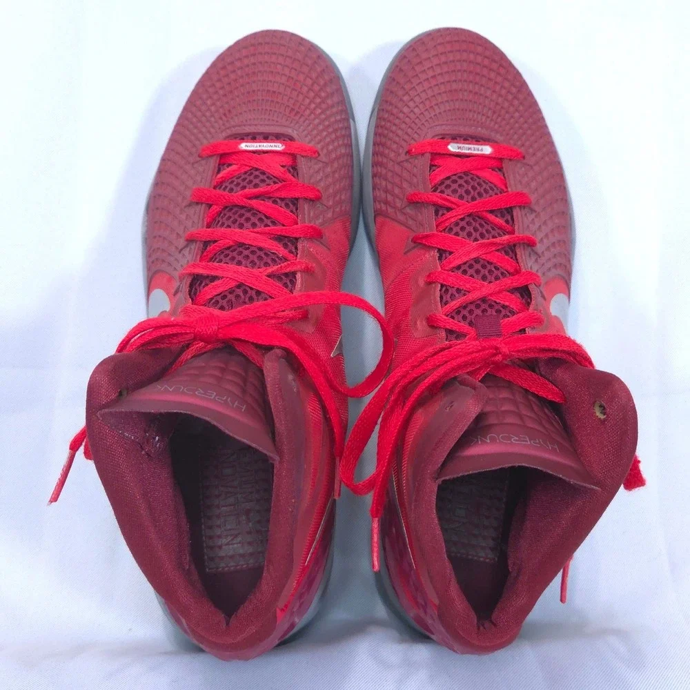 Nike Zoom Hyperdunk 2011 Supreme Mens 12 Red High Top Basketball Shoes Flywire